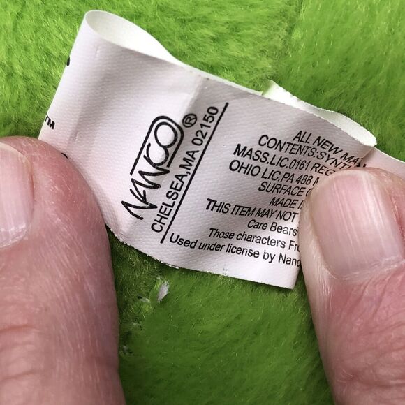 NANCO Care Bears Good Luck Bear 13" Vintage 2004 Green Irish Shamrock Plush - Picture 7 of 12